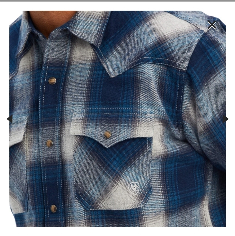 Ariat Halston Retro Fit Western Men's Snap Button Flannel Shirt